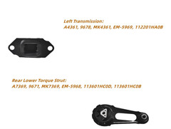 Soportes de motor 3pcs compatibles con Versa 1.6L 2012-2019 sedán y hatchback
