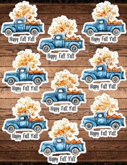 Happy Fall Y’all Die Cut Vinyl Stickers Scrapbooking Laptop Waterbottle