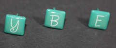 Scrapbooking brads/tiles/tags – alphabet, corner brads and tag brads multicolors