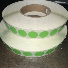 2x- Round Dot Color Coding 1/2 Inch Stickers Circle Labels 2900 qty NEON GREEN