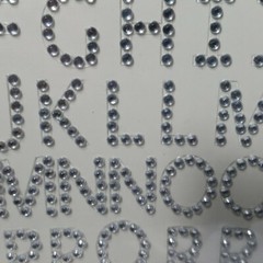 Rhinestone Alphabet Stickers 19mm 2 Sheets 40 Stickers Each Bling