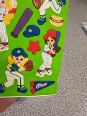 Vintage Sandylion Stickers Girls Softball Baseball 2 Sheets 2002