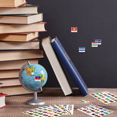 Hooqict 960 Pieces World Flag Stickers 192 Country Flags of The Red