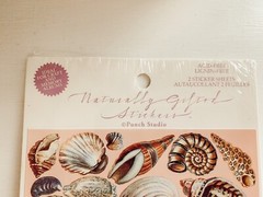 Vintage 1995 Punch Studio Seashells Stickers NOS 2 Sheets Naturally Gifted Shell