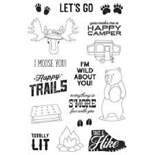 SIMPLE STORIES ACRYLIC STAMPS HAPPY TRAILS