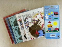6 PC Paperkins Lawn Mowing Lee, Stamping Station Vacation Kids Die-Cuts ETC! NEW