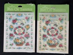 Vintage 1981 Hallmark Rub-On Transfers Victorian-Style Rose Theme