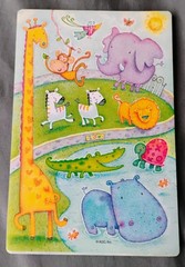 Vintage AGC Sticker Sheet Zoo Animals Hippo Giraffe Elephant Monkey Zebra Lion +
