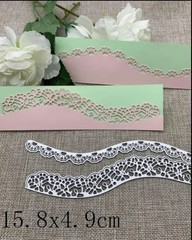 2pcs Lace cut out wave border edge metal cutting dies cut machine cutter die