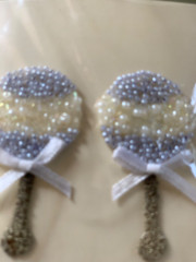 CK-OK KEEPSAKES 3D STICKERS BEADED RATTLE BABY RATTLE BEADED EMBELLISHMENTS