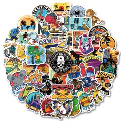 50 Pcs Skater Stickers Pack, Waterproof VinylDecals Cool