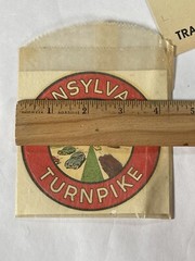 Pennsylvania Turnpike 1960s Round Sticker Decal 4×4″ Vintage Transportation