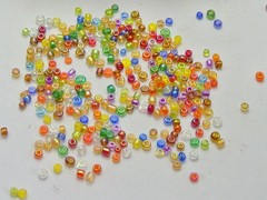 4000 Mixed Luster AB Color Glass Beads 2mm Transparent + Storage Box