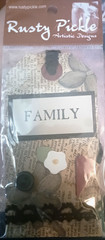 Family Home Mother Father Son Daughter Reunion Rusty Pickle Die-cut Handmade Tag