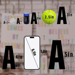Self-Adhesive Vinyl Alphabet Stickers – 1550 Pieces for Indoor & Outdoor Use