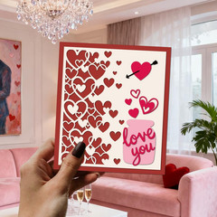 Valentine’S Day Wishes Metal Die Cuts Heart Background Card Making Carbon Steel