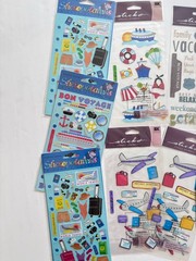 Vacation Theme Scrapbooking Stickers Large Mixed Lot Sealed Vintage New!