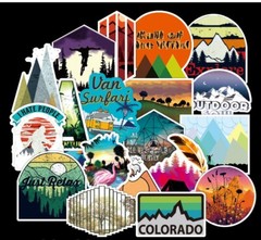 100pcs National Park Stickers, Outdoor Camping Traveling,051 EFG