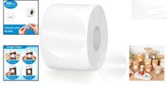 500 Pcs 1 Inch Waterproof Self-Adhesive Clear Stickers for Gifts and Mail Use