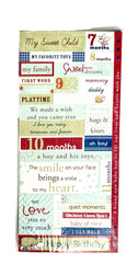 Baby Newborn 1st Year Boy Stickers – Snugglebug – Felt & Cardstock – Lot 0f 2