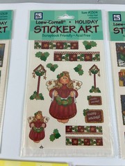 5 Loew-Cornell Sticker Sheets Art Christmas Gardening Fruit Scrapbook NEW