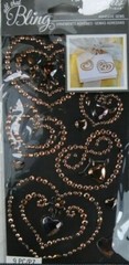 Jolees ROSE GOLD HEARTS BLING GEMS LOVE WEDDING ANNIVERSARY Scrapbook Stickers