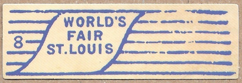 Worlds Fair St Louis Sticker Die Cut Vintage Luggage Tag History Decal