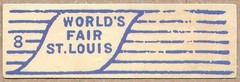 Worlds Fair St Louis Sticker Die Cut Vintage Luggage Tag History Decal