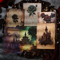 80 Sheets Gothic Scrapbook Paper, Vintage Junk Journal Supplies for Scrapbook…