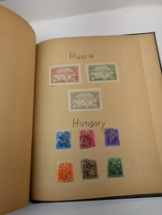 VTG Scrapbook Book Album with Stamps Collection Worldwide by Betty Alice Pence