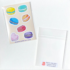Lot of 5 Sticker Sheets: Rainbow Macarons, Vinyl & Water Resistant