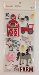 Farm Animals Barn Tractor Horse Cow Pig Scrapbooking Stickers by Recollections