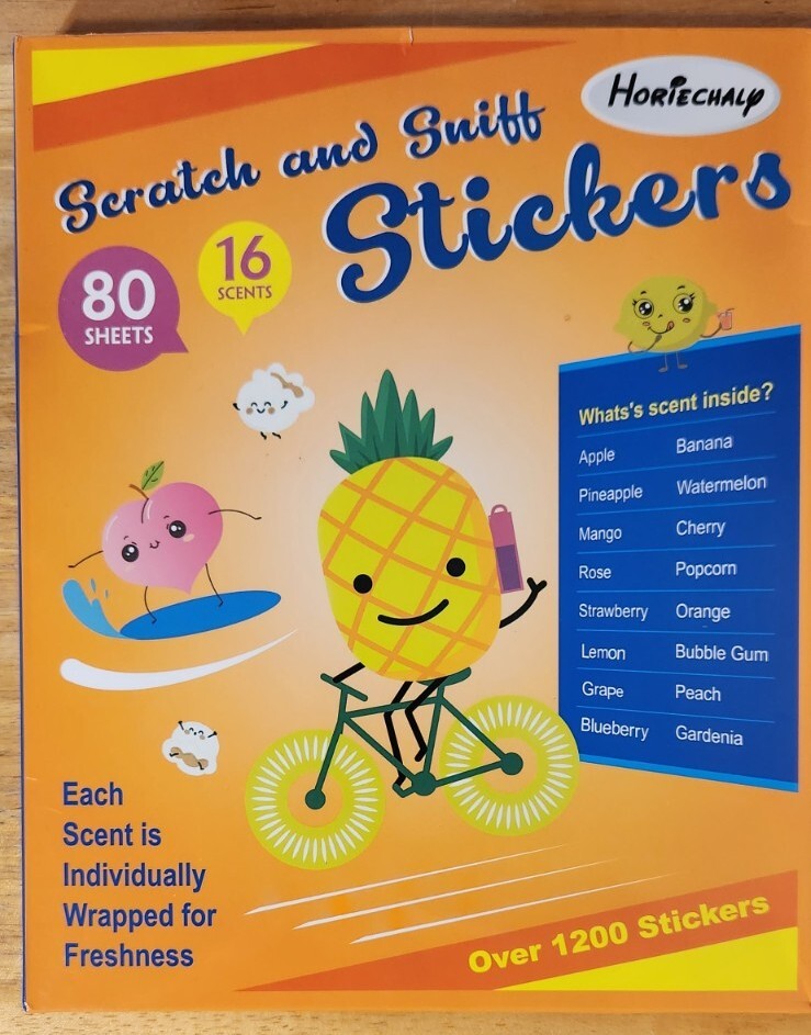 Large Pack Of Scratch And Sniff Stickers – 80 Sheets – 16 Scents – NEW – 11.5oz