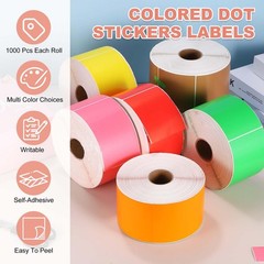 1000Pcs Colored Coding Labels Stickers, 5×3 Inch Rectangle Inventory Stickers…