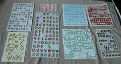 Lge Mixed Lot of Assorted Scrapbook Letters Colors + Unique Designs As Shown (C)