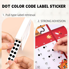 1/4 Inch Circle Sticker Labels,1000 Stickers Round Color Coding Circle Dots Stic