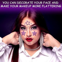 SeBneny Star Purple Face Gems 3 Sheets