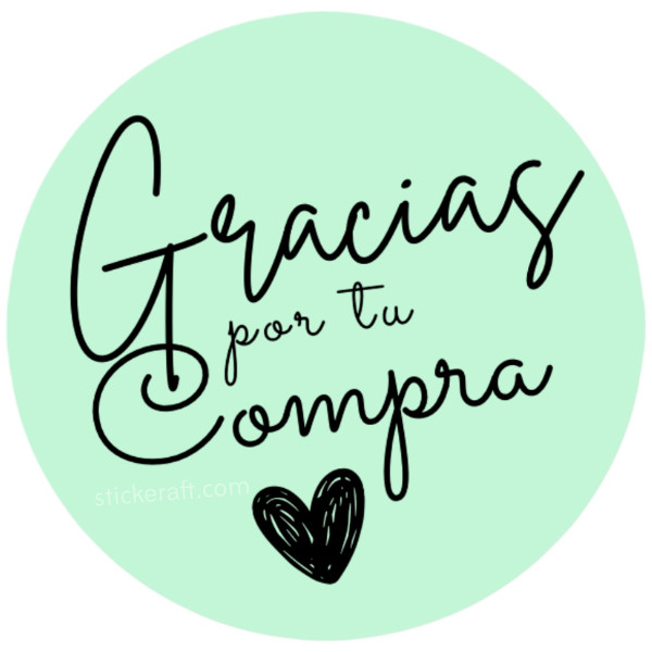 Gracias Por Tu Compra Stickers Packaging Stickers Spanish labels 15 colors