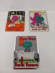 Vintage Stickers Lot of 15 BARNEY FOIL MYLAR Vending Machine Sticker VTG 1992