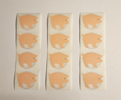 Mrs. Grossman’s Stickers Lot of 3 Strips ~Pig Pigs ~ 1979 Vintage HTF RARE