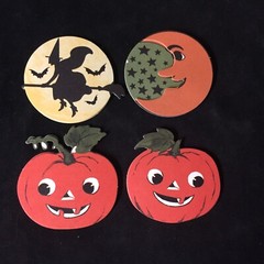 Anna Griffin CREEPY HALLOWEEN Stickers with Sentiments- 35 pcs total