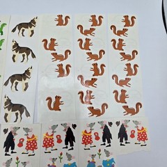 Vtg 90s Mrs. Grossman’s Stickers Lot Animals Rat Opera Mice Turtles Wolf Cow