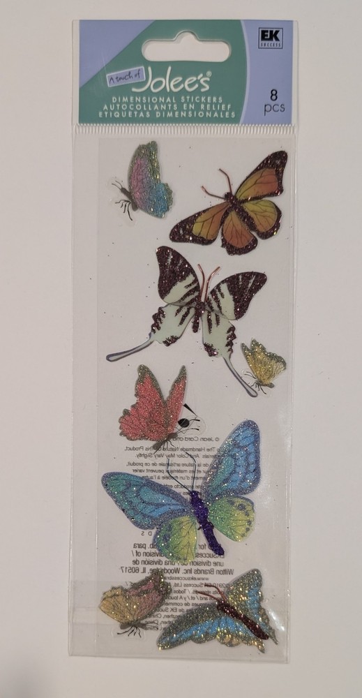 Jolee’s Glitter Butterflies Scrapbooking Stickers