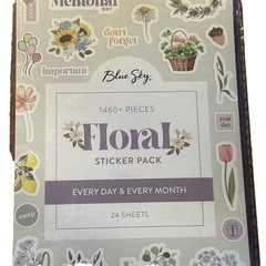 Blue Sky Floral Sticker Pack 1460 Planner Calendar Stickers New