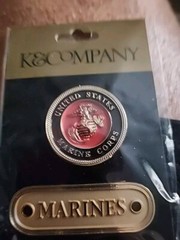 K & COMPANY MARINES MEDALLION CHARMS FOR SCRAPBOOKING, 559448, NEW