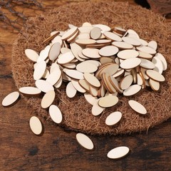 200Pcs Craft Oblong Wood Chips for Home Decor and Rustic Style