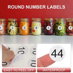 1 Inch Number Stickers, Number 44 Sticker Numbers Labels Self Adhesive, Black