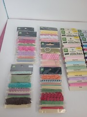 Lot of 16 Making Memories Scrapbook Paper Crafting Colorful Stitches And Trims