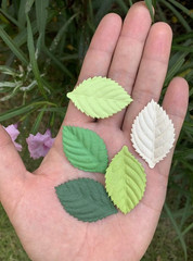 Handmade 100 Pcs Mixed Leaves 45X29Mm Mulberry Paper Leaves Scrapbooking Wedding