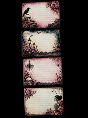 Victorian Gothic Junk Journal Kit Ephemera Bundle 100+ Pcs Pink Roses Skulls